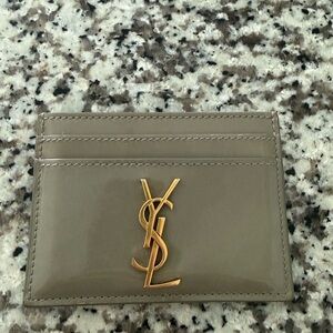 YSL patent leather card holder